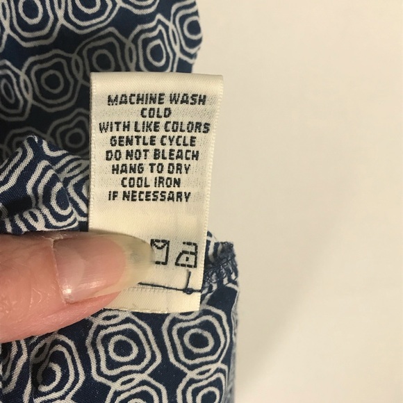 Max Studio Green and Blue Geometric Print Sleeveless Top Size Medium - Picture 5 of 5